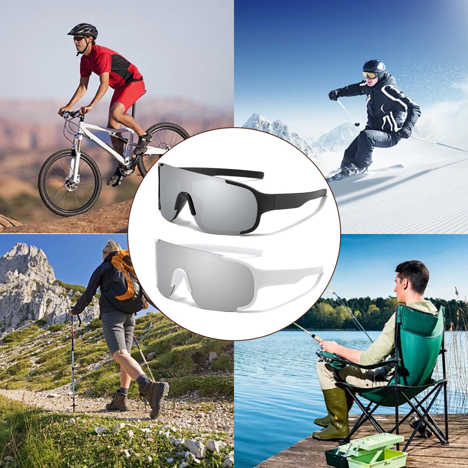 Okulary rowerowe, spolaryzowane sportowe okulary przeciwsłoneczne dla mężczyzn i kobiet, polaryzacyjne okulary rowerowe z ochroną UV400, gogle narciarskie, outdoorowe, rowerowe, motocyklowe,