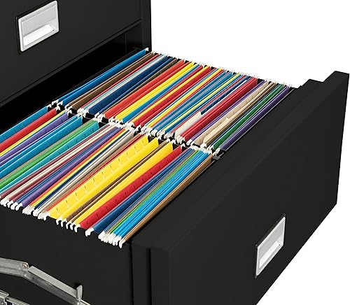 Miniatura 4 de Archivador ignífugo lateral de 31 pulgadas de ancho con 2 cajones - Archivo legal y tamaño carta - Cerradura de llave - Resistente al agua - Seguro