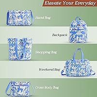 Vista 77 de Maison d' Hermine Bolsa de lona para mujer, bolsa de lona de algodón reutilizable para el hombro, bolsas de comestibles a granel con asa para 01