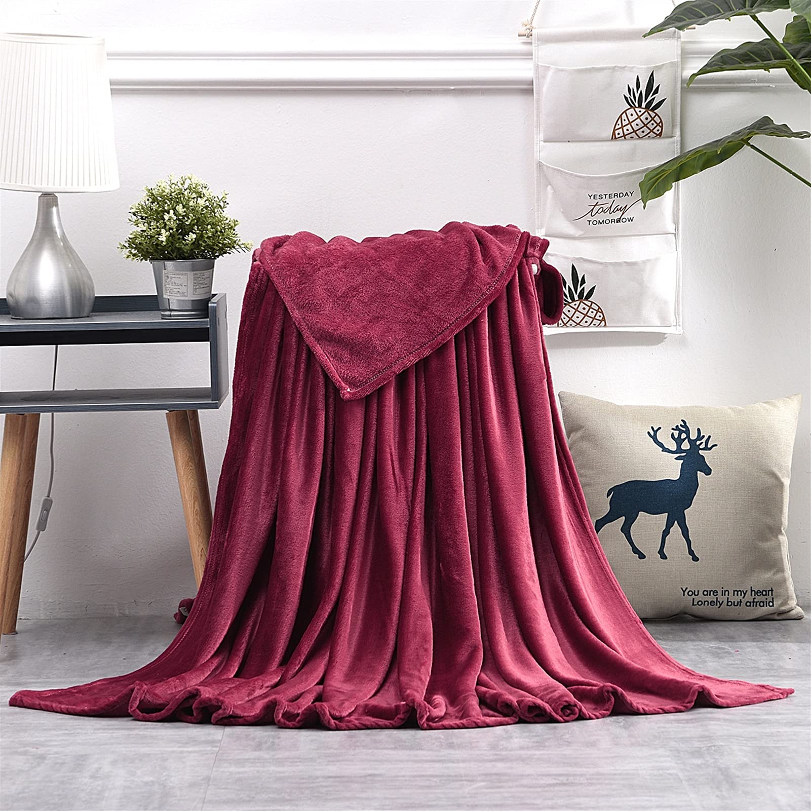 Couverture en molleton super doux lit de luxe 180x200cm