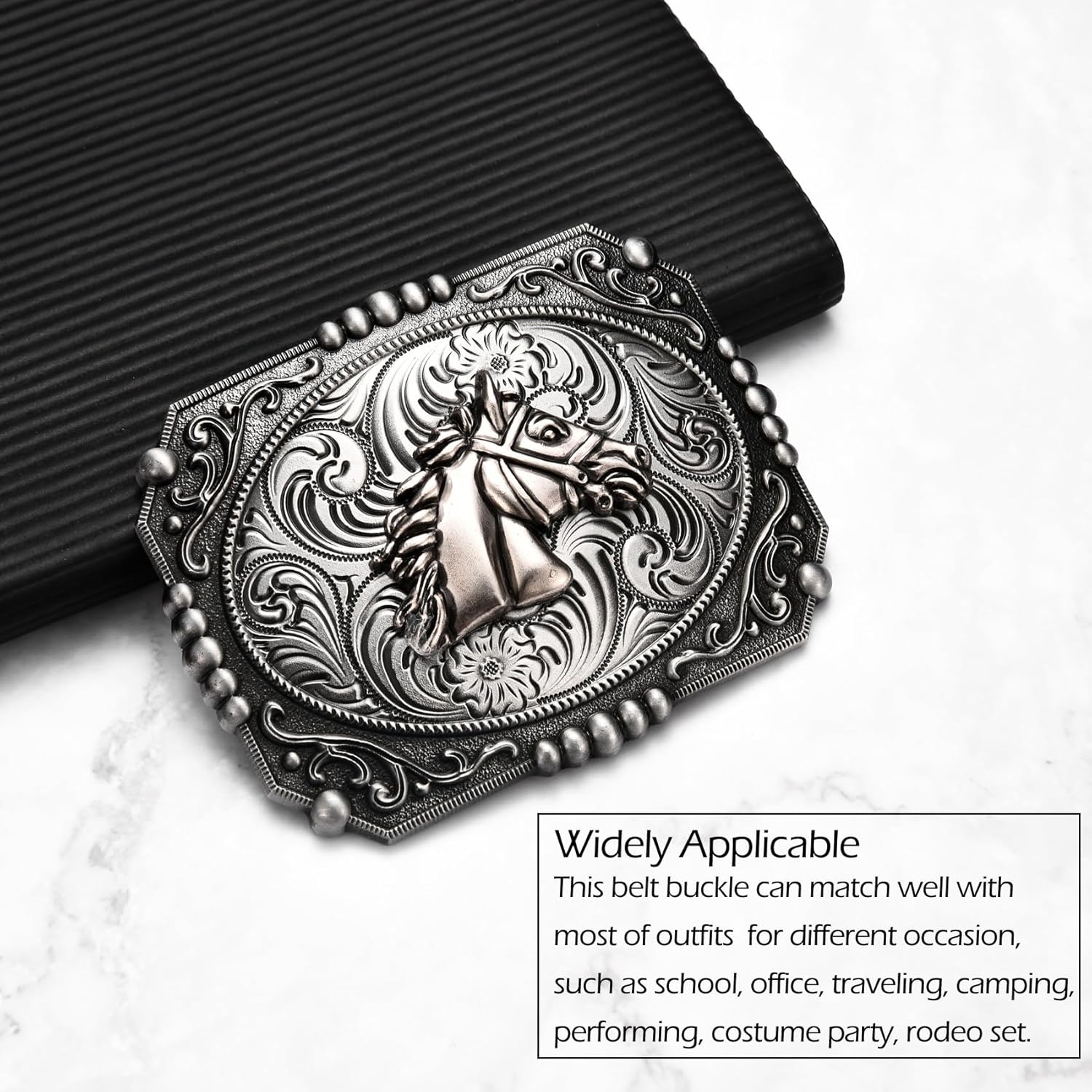 Western Texas Belt Buckle for Men Women, Rodeo Patriotic Belt Buckle, Native American Cowboy Belt Buckles - Image 3