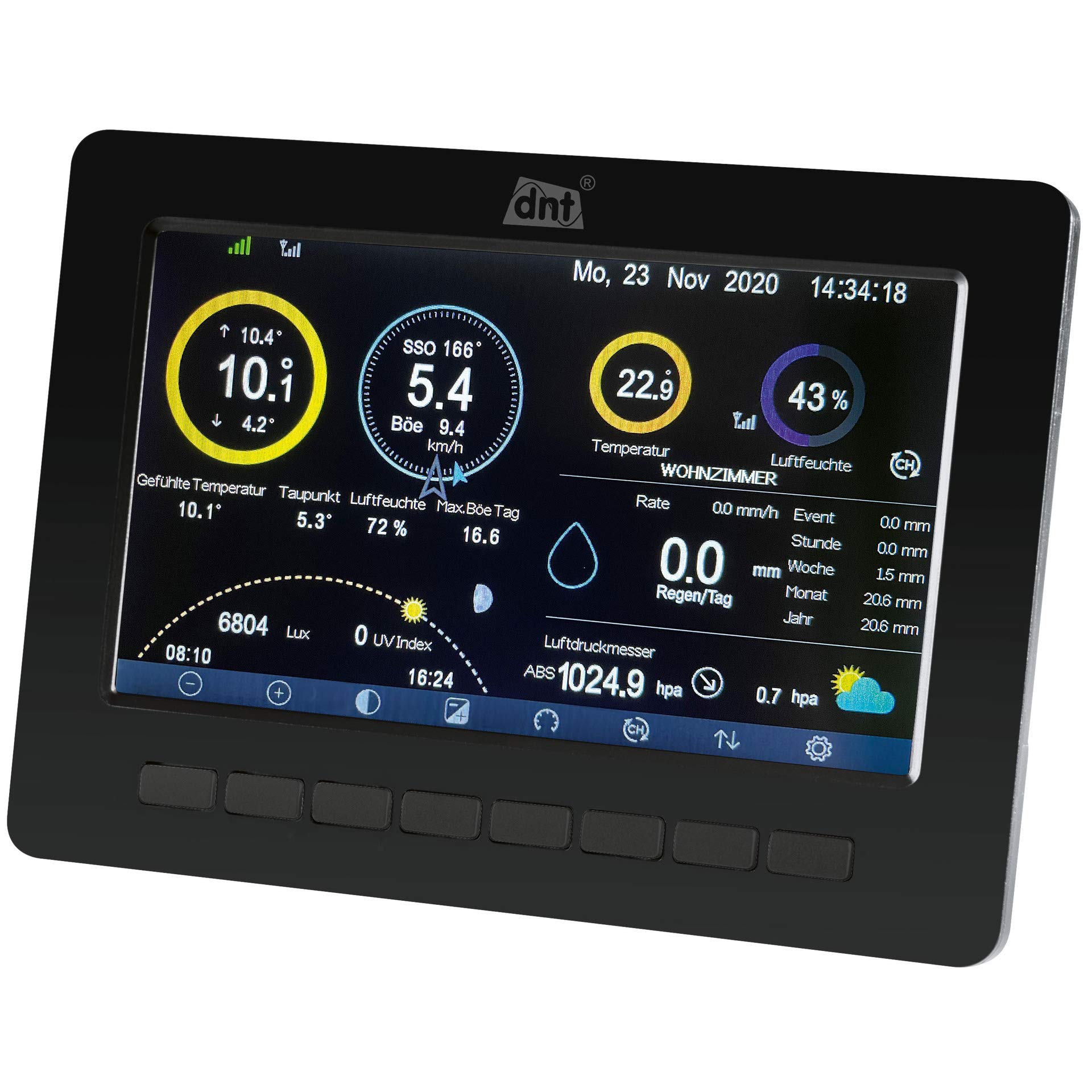 Écran supplémentaire DNT WeatherScreen Pro DNT00007 noir avec son bloc d'alimentation inclus