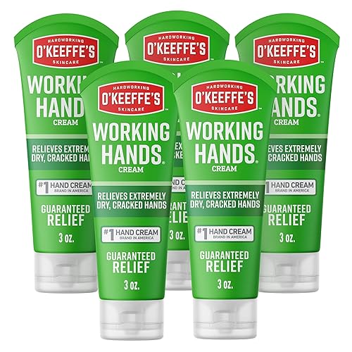 OKeeffes Working Hands Crema de manos alivia y repara manos extremadamente secas tubo de 3 onzas paquete de 5