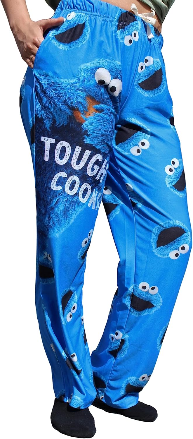 BRIEF INSANITY Lounge Pajama Pants for Men and Women | Sesame Street Cookie Monster Tough Cookie Graphic Print Pattern Bottoms - Comfy, Ultra Soft, Unisex Loungewear Pants (Tough Cookie, Small) - Image 7