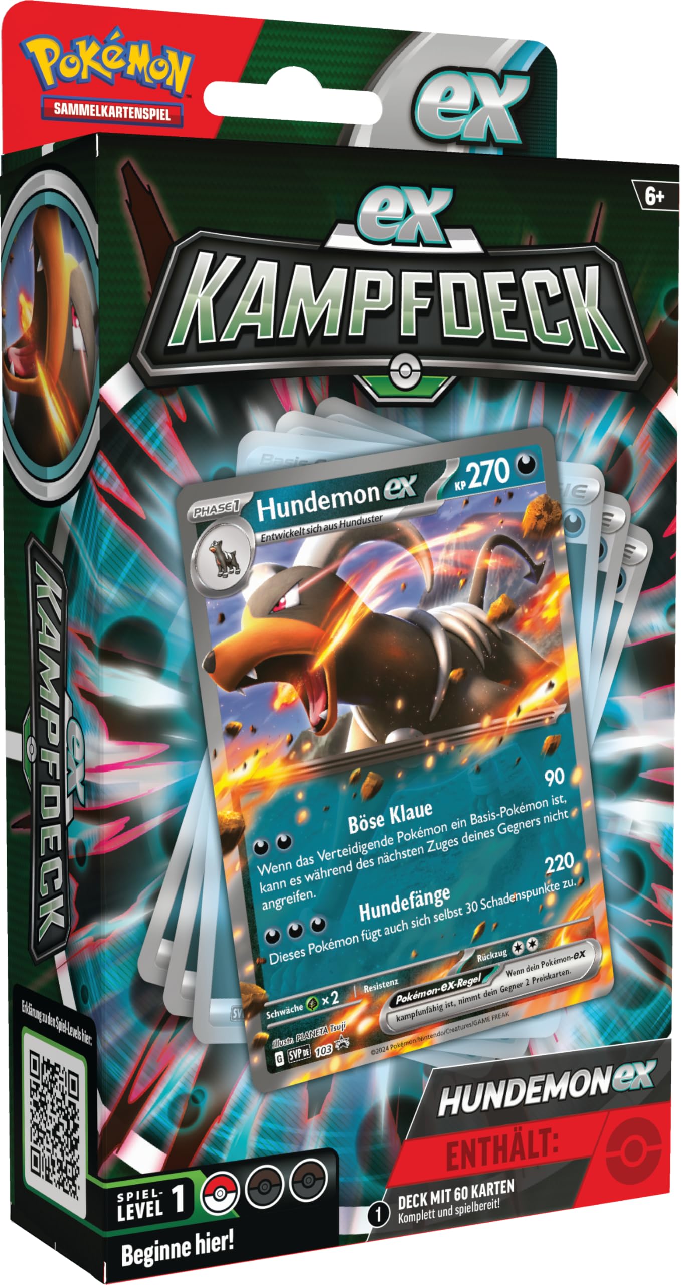 Pokémon-Sammelkartenspiel: Kampfdeck Hundemon-ex (sofort spielbares Deck mit 60 Karten)