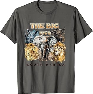 The Big Five South Africa South African Animals T-Shirt