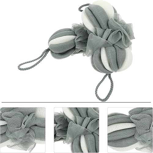 Miniatura 3 de Beavorty Esponjas de baño largas para ducha de baño, esponja de baño de malla elástica trenzada para el cuerpo, esponja de baño para baño,
