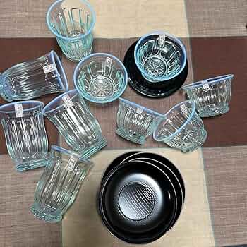 カメイガラス 大正浪漫 雪小町 デザートグラス＆小皿 各5枚セット カメイガラス【雪小町】大正浪漫 デザートグラス 小鉢 5客セット