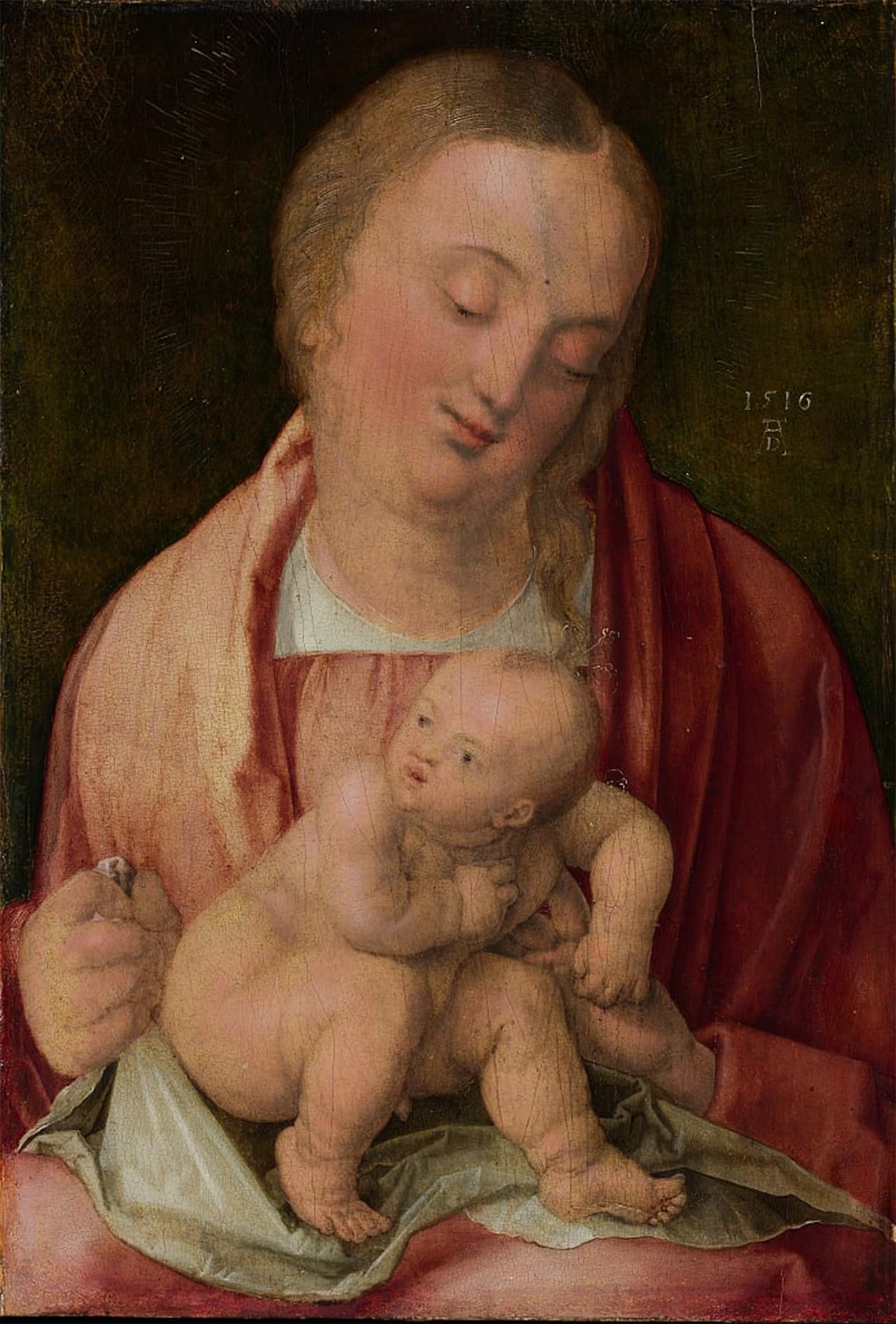 POSTERIIk Vintage Art Print Images Pictures Print Virgin and Child by Albrecht Dürer Modern Colour Posters for Office Home Decor 60x90cm