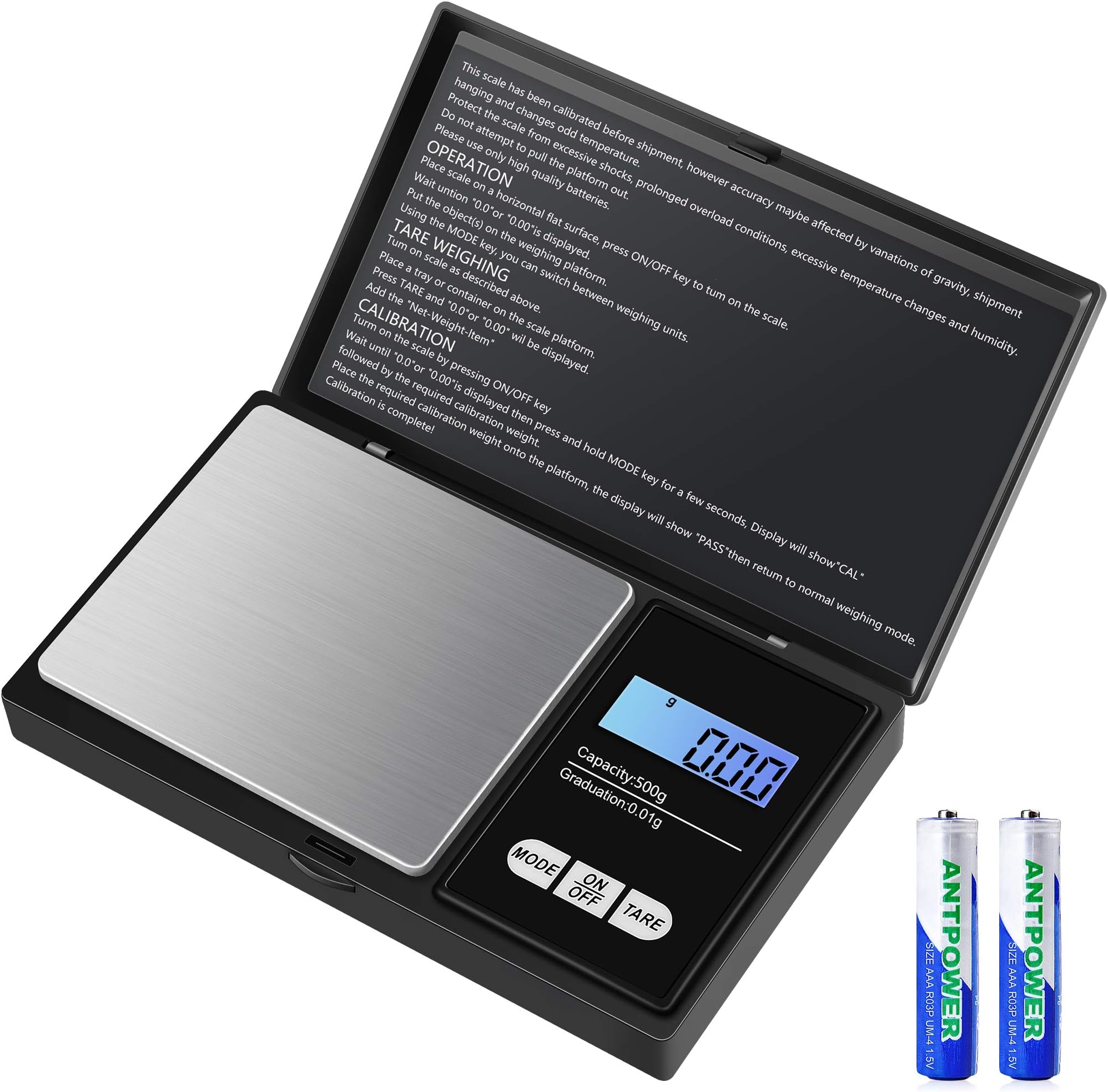 ROYALTEC Digital Pocket Scale 200g x 0.01g Black (Batteries