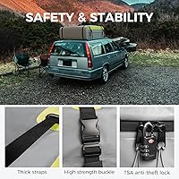 Vista 3 de WELKIN Bolsa de carga resistente para techo – Bolsa de techo impermeable de 15 pies cúbicos para todos los vehículos con/sin portaequipajes