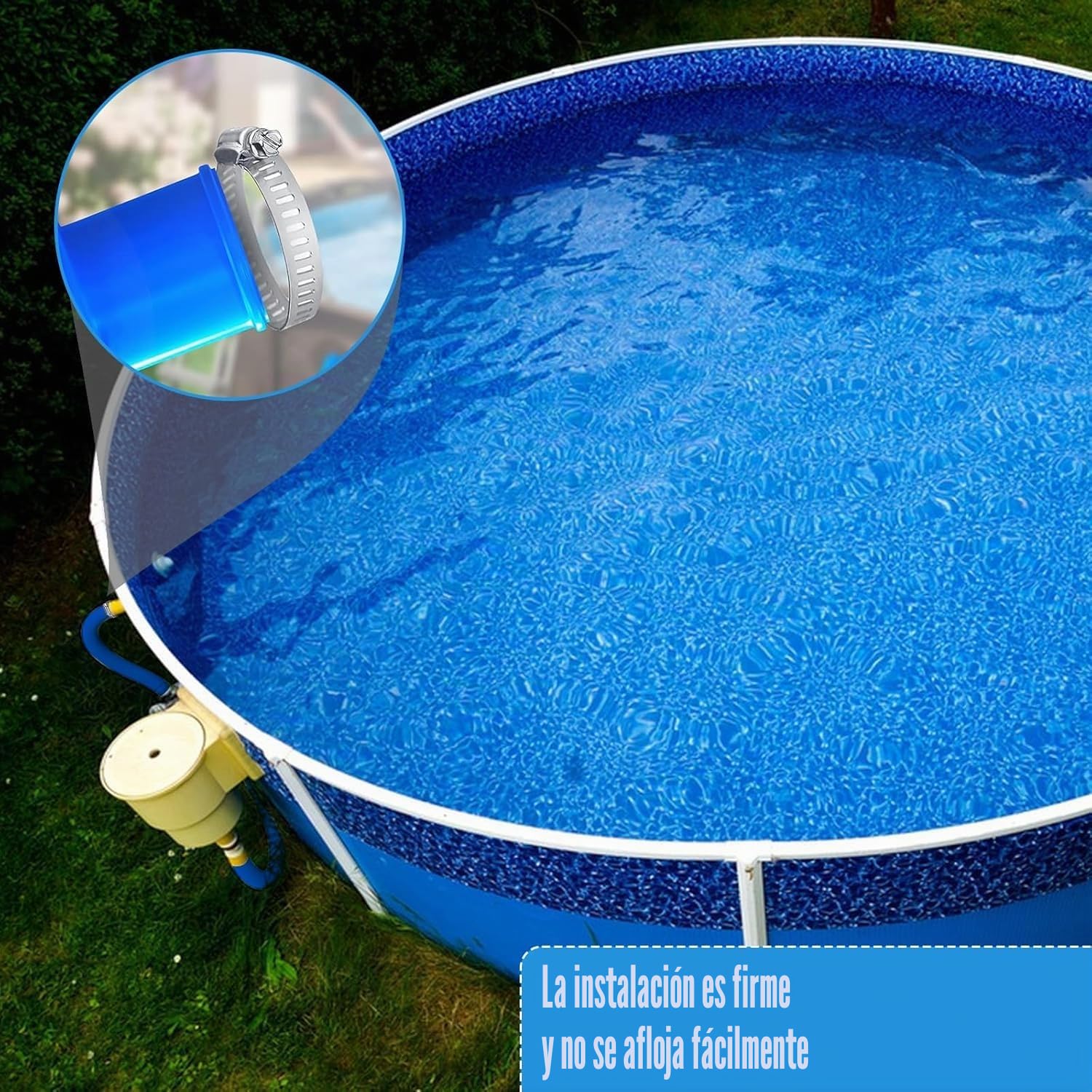 Manguera Flexible para Piscina de 32 mm, Manguera de conexión de Filtro de Piscina Duradera y Flexible, Manguera de Bomba de Agua con Cloro Resistente a los Rayos UV