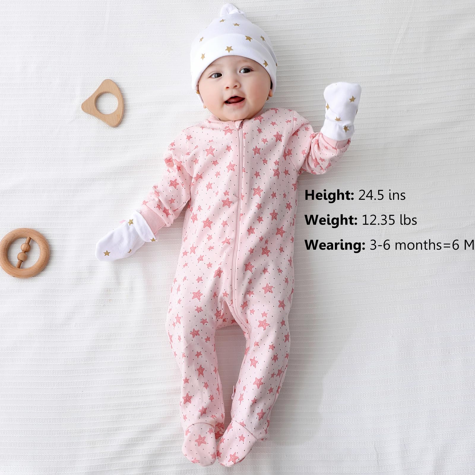 MAMIMAKA Newborn Baby Boys Christmas Sleepsuit 2-way Zip Pajama do zabawy i snu