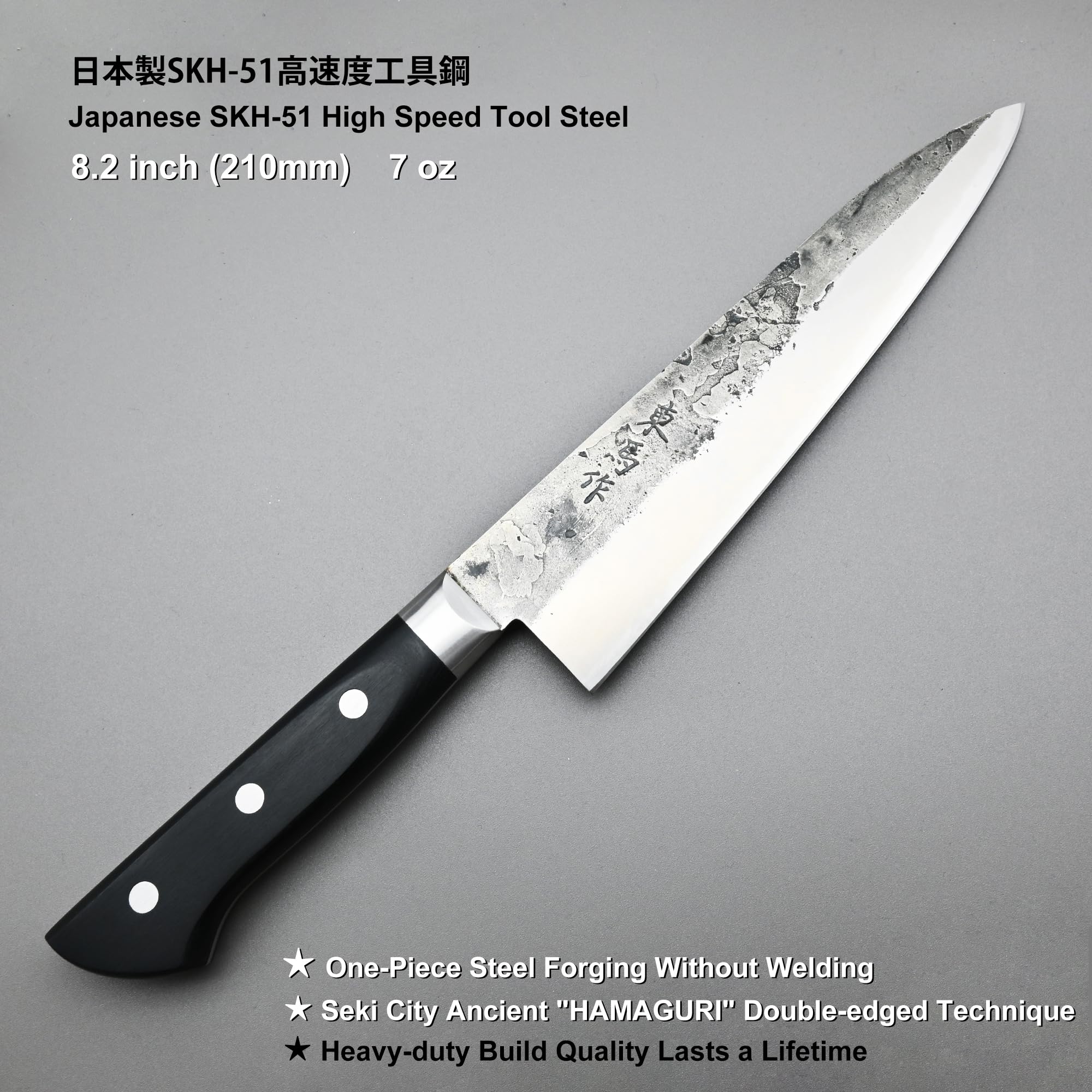 TONMA Chef Knife, Made in Japan, 8.2" Hand Forged Japanese Gyuto, TCK-2 — Amazon image 3