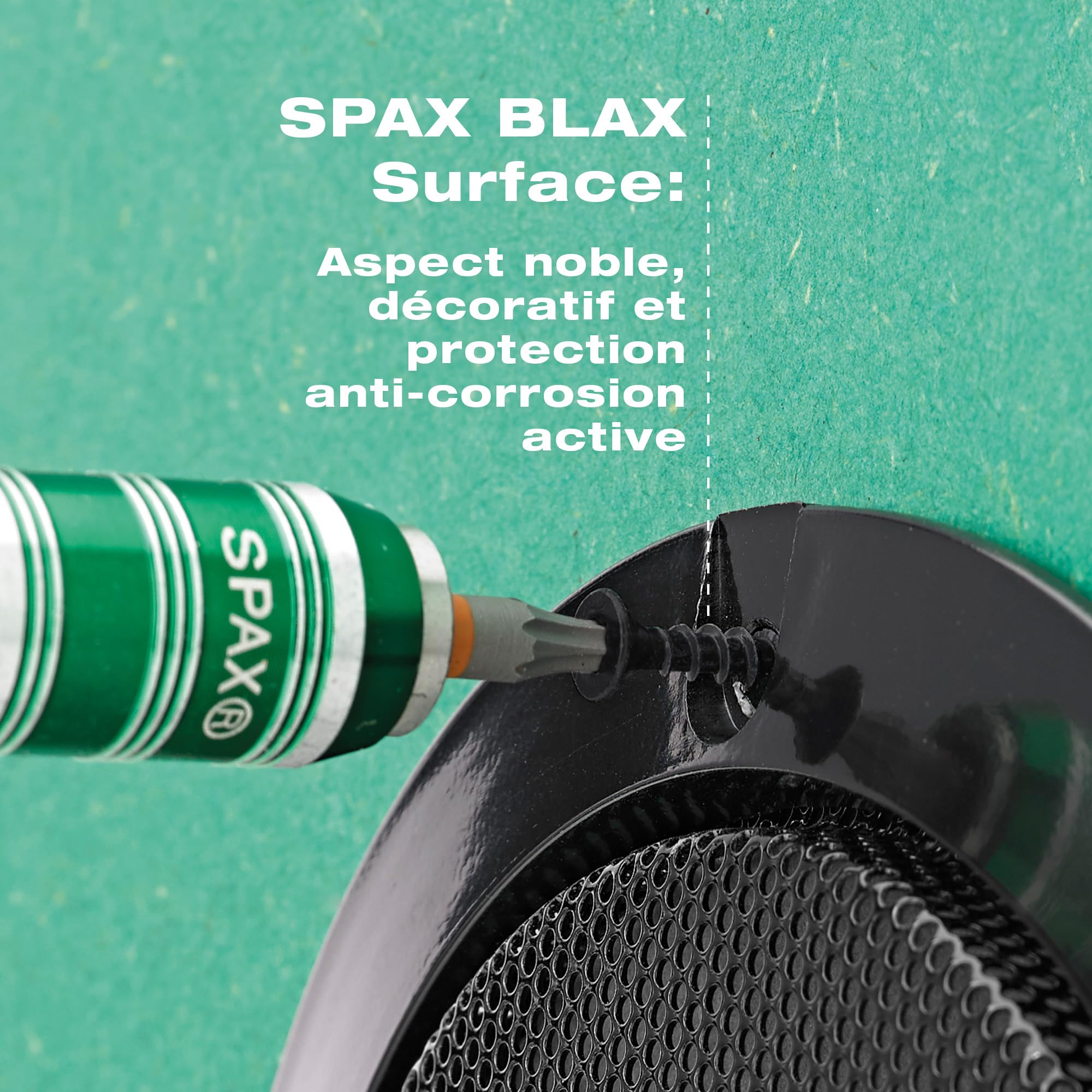 Coffret de montage SPAX L-BOXX Mini BLAX, kit de vis avec 800 vis noires universelles en 6 dimensions, 3 embouts T-STAR plus T20 inclus – 5000009162029