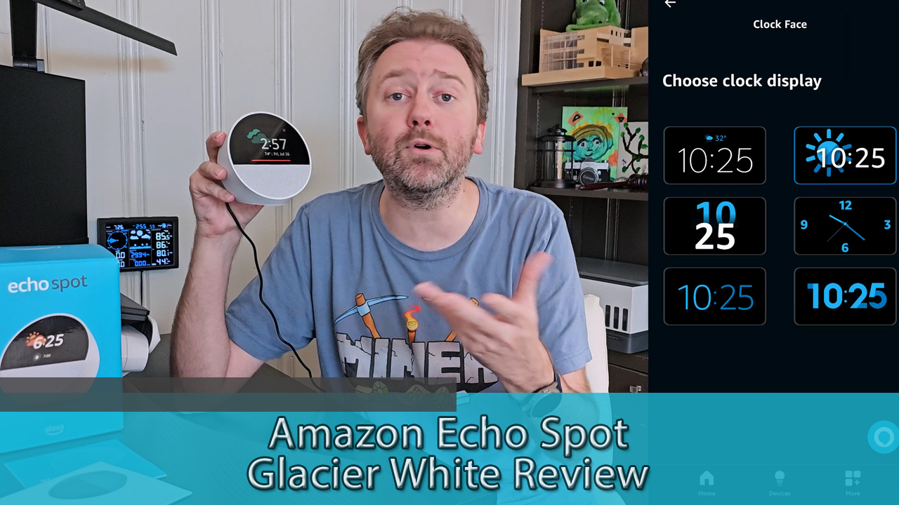 Watch Amazon Echo Spot - Glacier White Review on Amazon Live