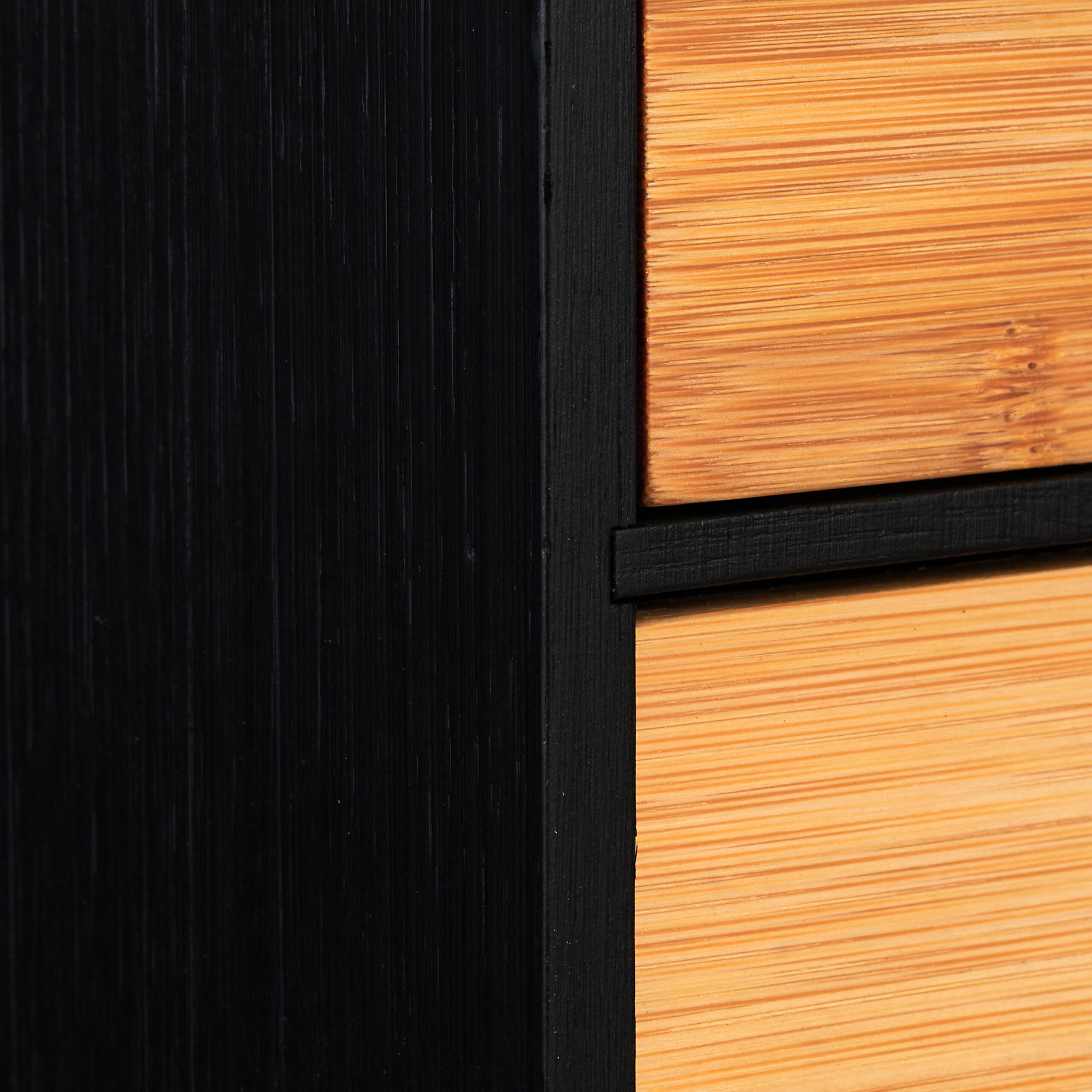 Relaxdays Portaoggetti da Scrivania con Cassetti, 3 Cassettini, Organizer in bambù, 28 x 17 x 21,5 cm, Naturale Nero