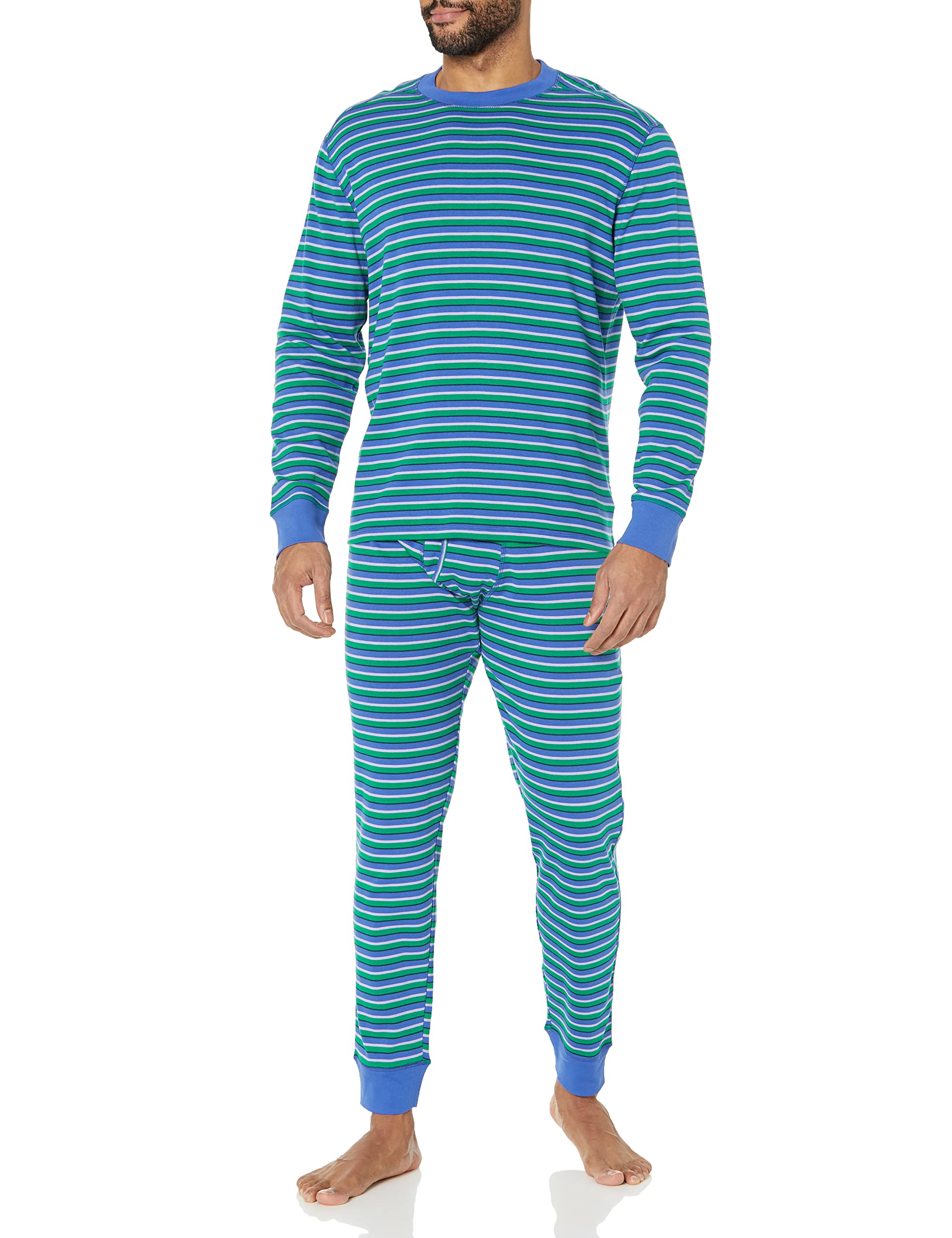 Amazon Essentials Set Pigiama in Maglia - Colori Fuori Produzione Uomo