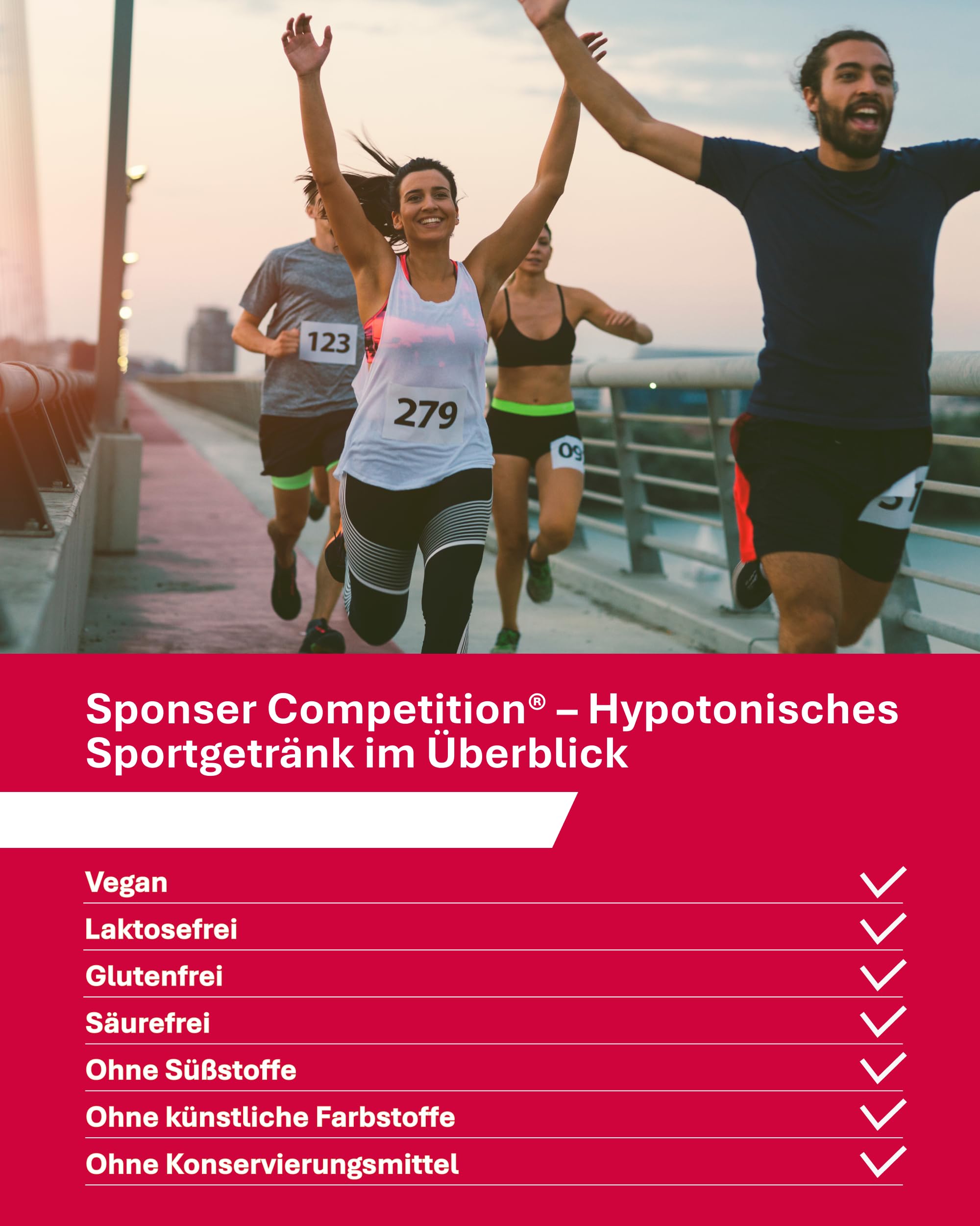 SPONSER Competition® 1000g Dose, Orange, Hypoton und säurefrei