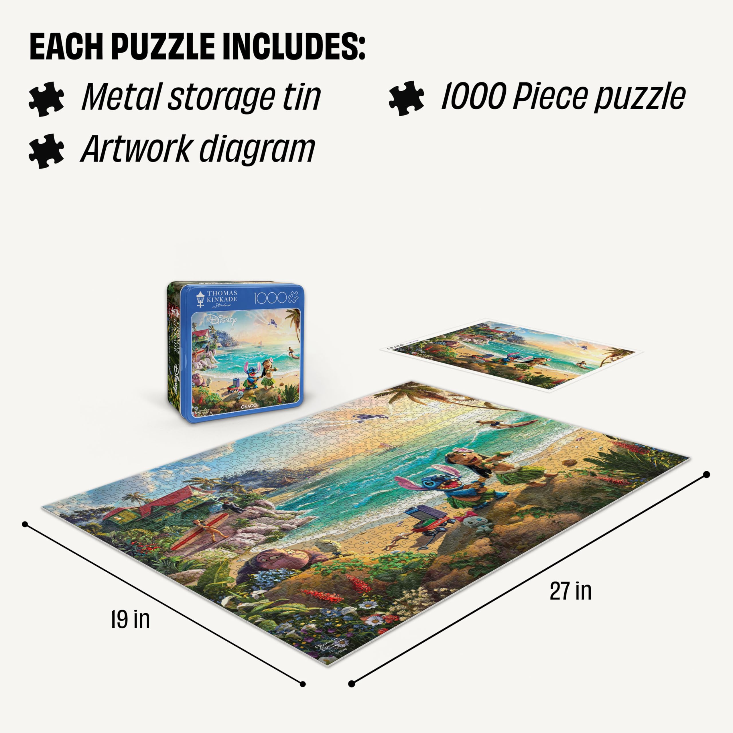 Amazon.com: Buffalo Games Disney - Thomas Kinkade - Hawaiian Beach
