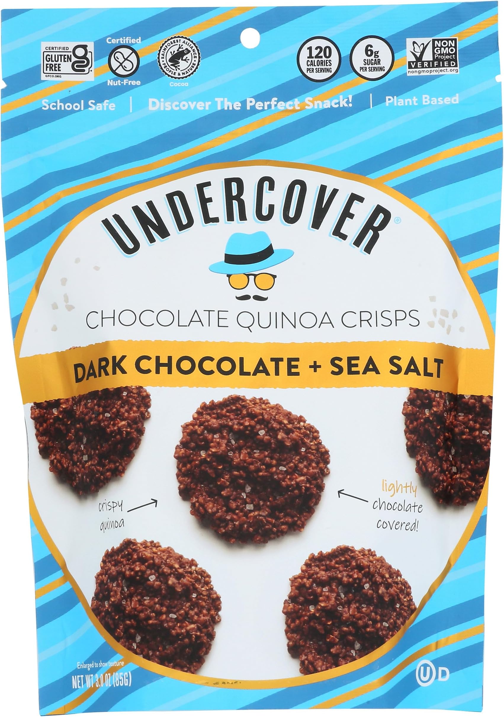 SNACKS CHOCOLATE CO Dark Chocolate & Sea Salt Quinoa Crisps (Only 1 piece that weighs 3 oz)