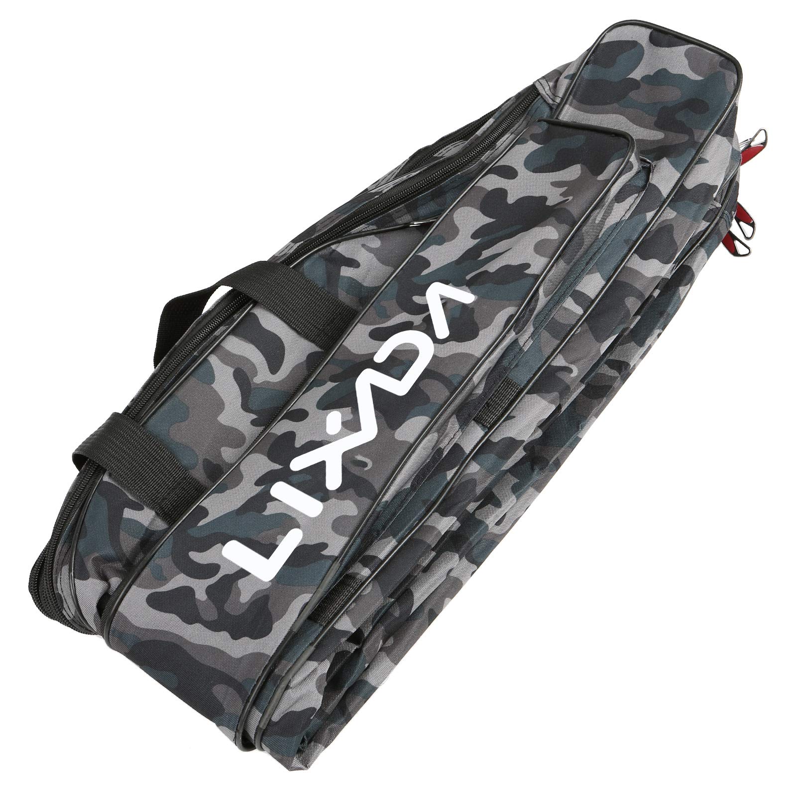 Sac de Pêche Lixada 3 Couches Bandoulière 90 cm Portable Pliable Canne à Pêche Étui