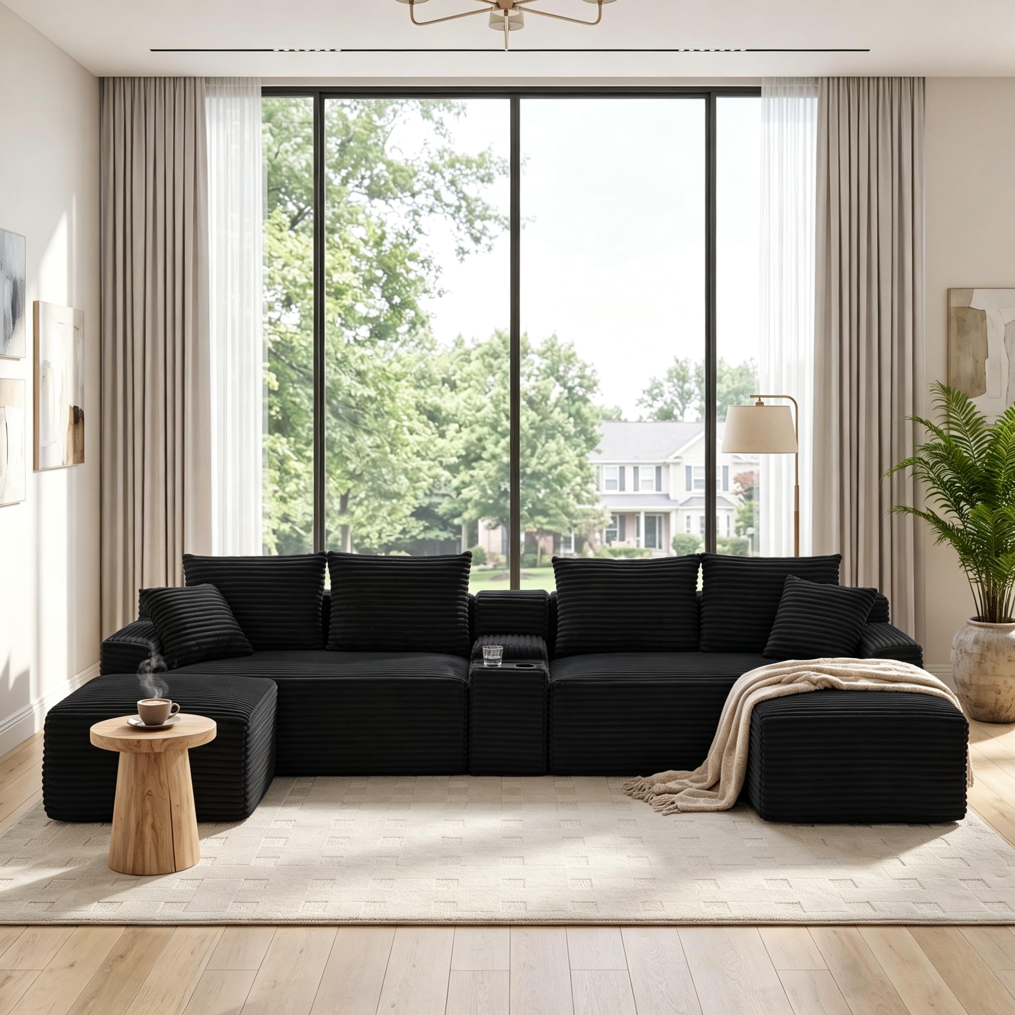 View 1 of **Truck pickup only** ERYE 127" U-Shaped Cloud Sectional Couch