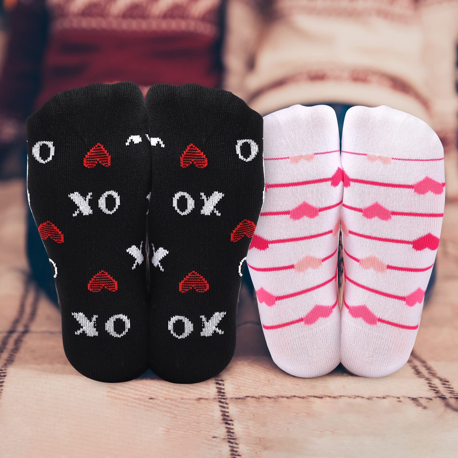 Boyiee 24 pares de calcetines navideños para el día de San Valentín, día de San Patricio, Pascua, calcetines de regalo suaves para mujeres y hombres