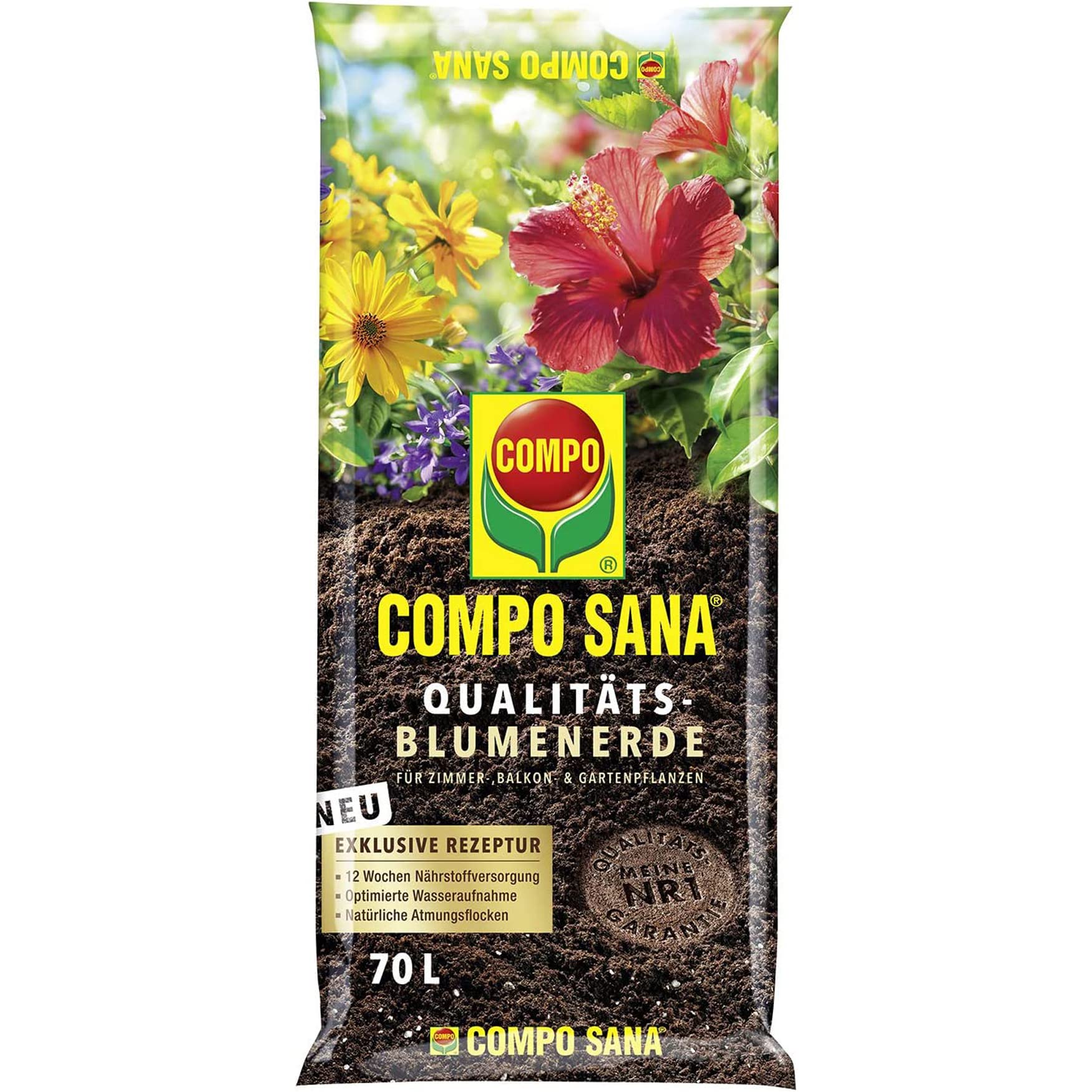 COMPO SANA Qualitts-Blumenerde 70L mit 12 Wochen Dnger