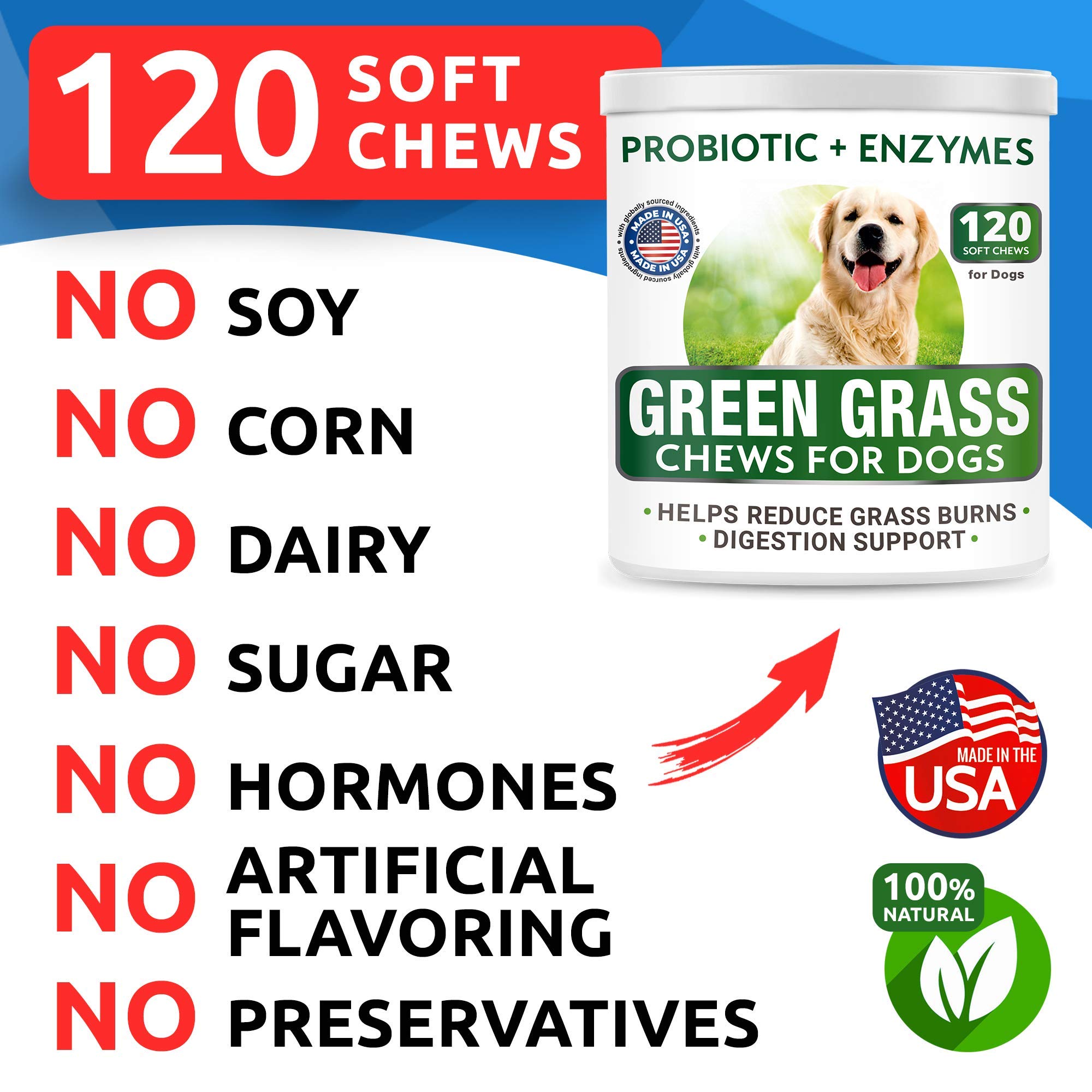 Buy AllNatural Grass Treatment for Dog Urine Grass Restore Treats