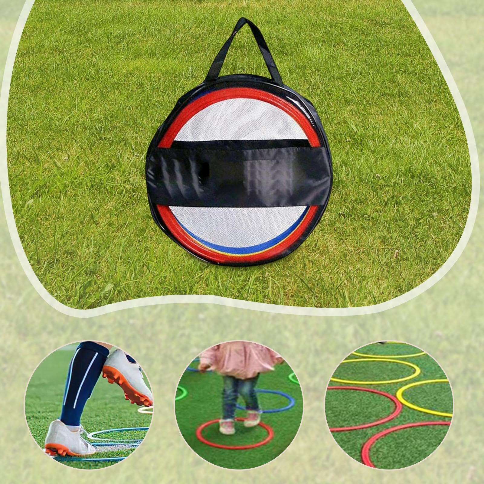kowaku 12 Piezas Aros de Agilidad Fútbol Entrenamiento Ejercicio Coordinación Material PP para Niños Adultos Interior Exterior