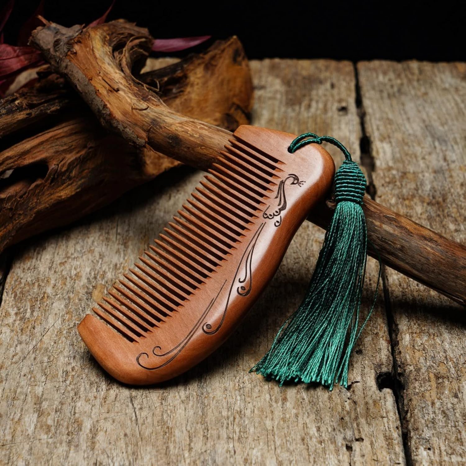 Handmade Natural Hair Combs - Scent Natural Hair Detangler Wooden Comb Wooden Comb