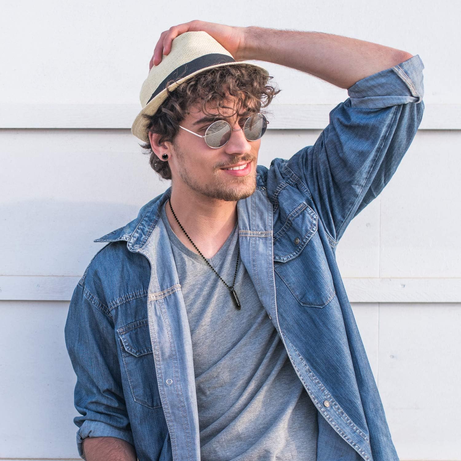 Black Round Solitaire Cubic Zirconia Stud Earrings For Men Women CZ Screw back Black Plated Sterling Silver 5 6 7 8 9 MM - Image 7