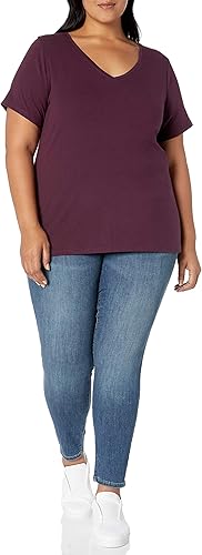Miniatura 2 de Tienda Essentials womens Plus Size Classic-fit Short-sleeve V-neck T-shirt