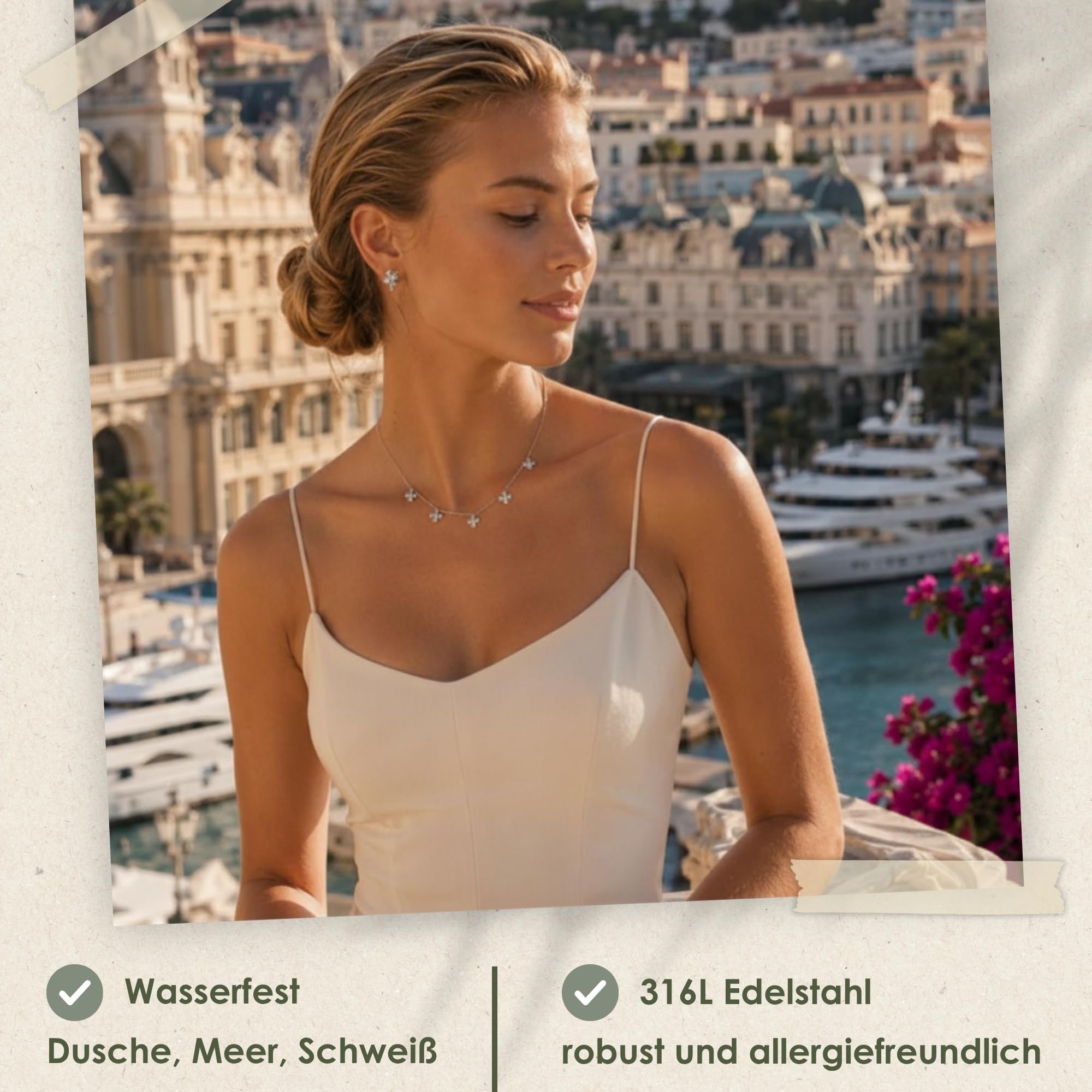 Heideman Schmuckset Damen Monaco Edelstahl Zirkonia 5-tlg