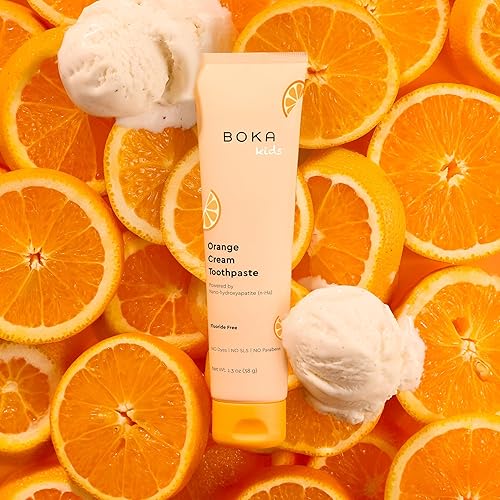 Miniatura 16 de Boka Pasta de dientes sin flúor Nano Hydroxiapatite Pasta de dientes - Sabor a crema de naranja, 4 onzas, 1 paquete fabricado en EE. UU