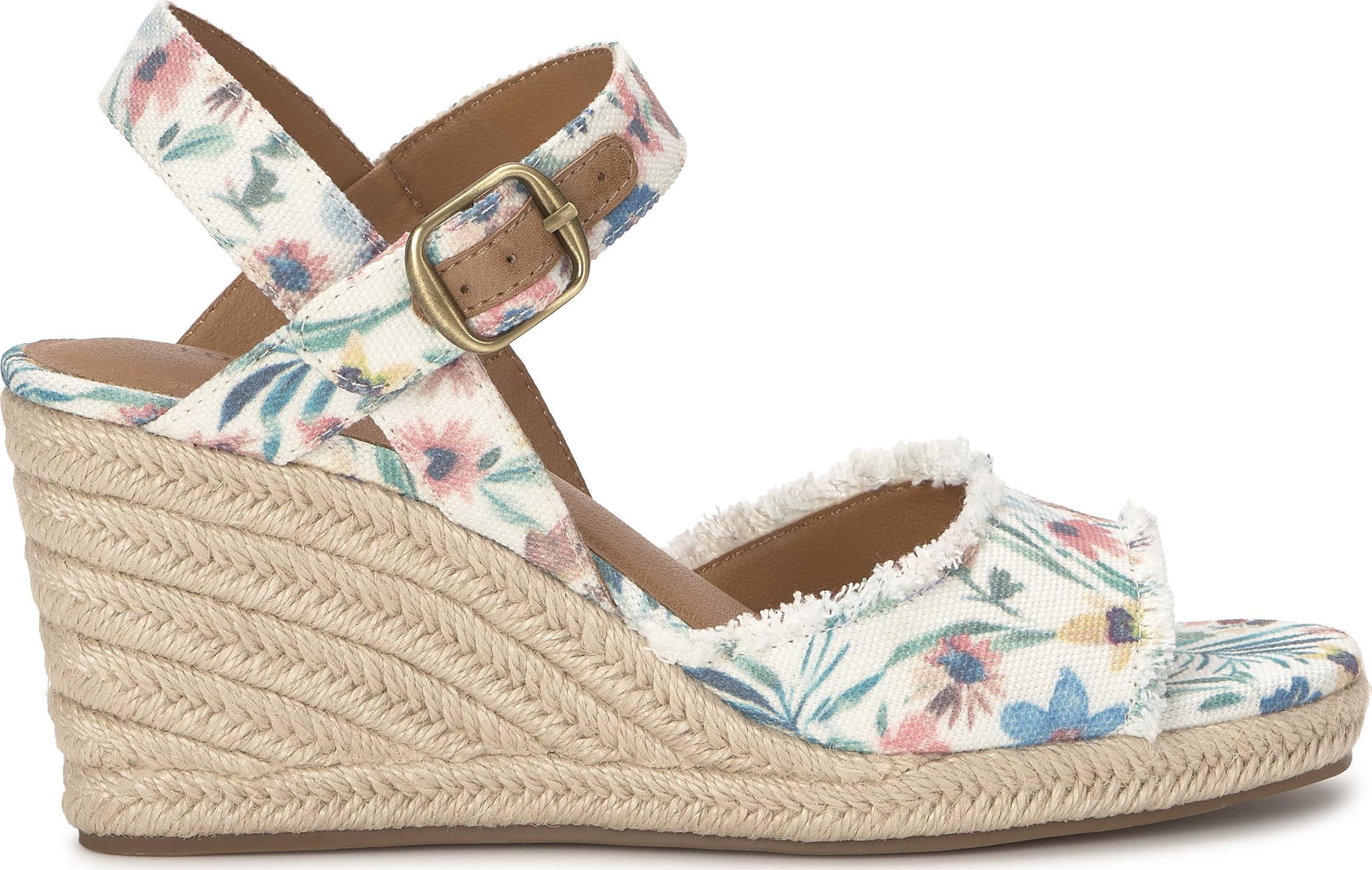 Lucky Brand Damskie sandały na koturnie Mindra Espadrille