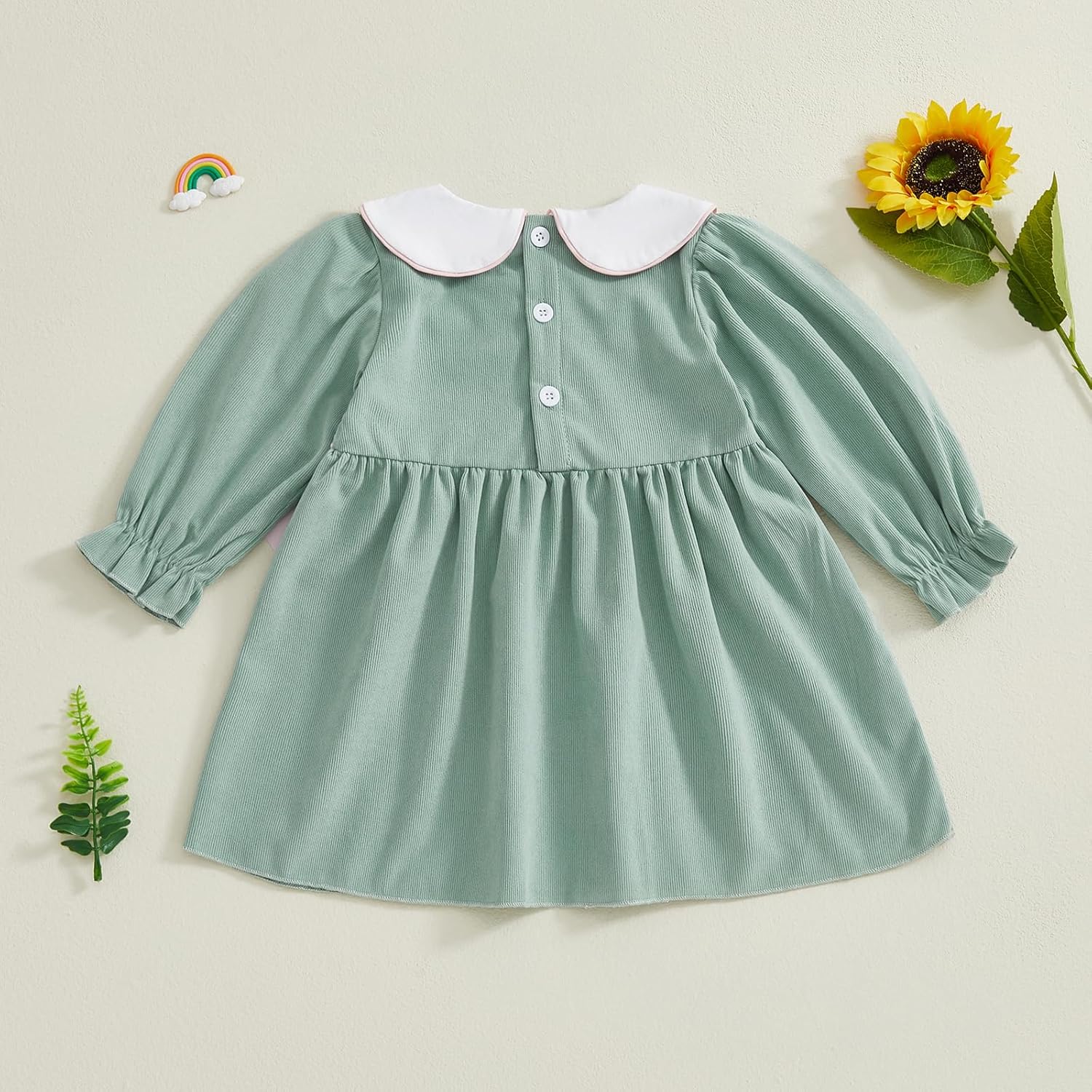 Toddler Baby Girl Silly Goose Smocked Dress Long Sleeve Fall Dresses Cute Little Girls Princess Goose Outfit - Image 5