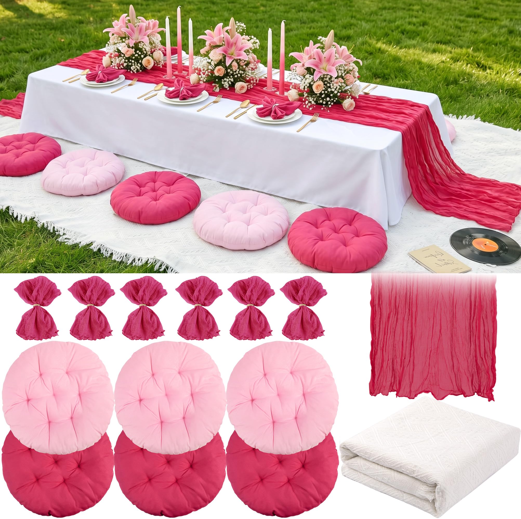 Photo 1 of HAOPENGYOU 14-Piece Boho Picnic Blanket Set