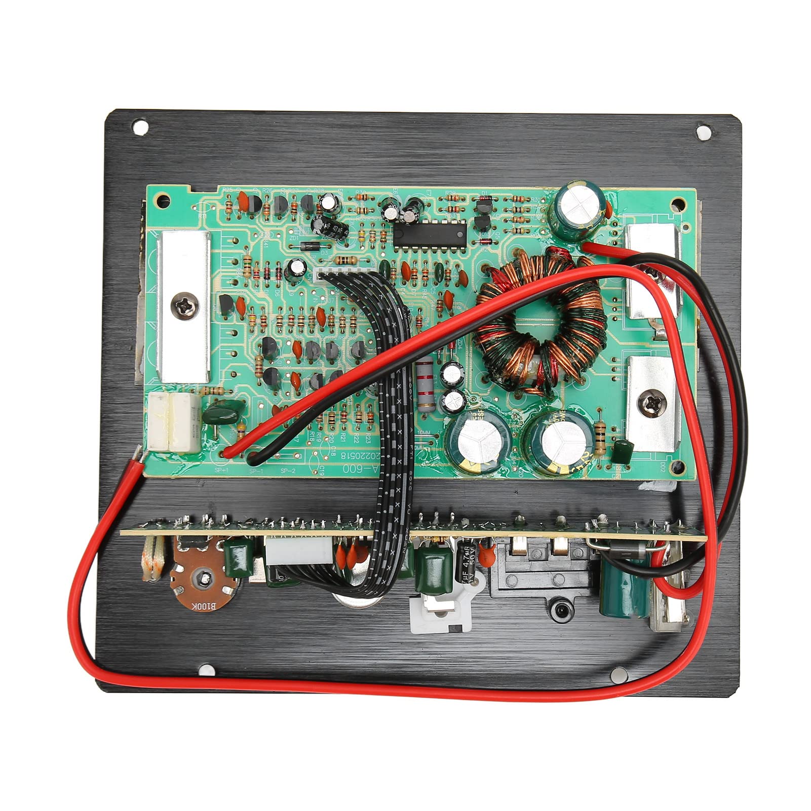 Focket Placa amplificadora de coche de 12V 600W, amplificador de subwoofer de alta potencia, placa amplificadora de potencia de para coche, amplificador de subwoofer de graves