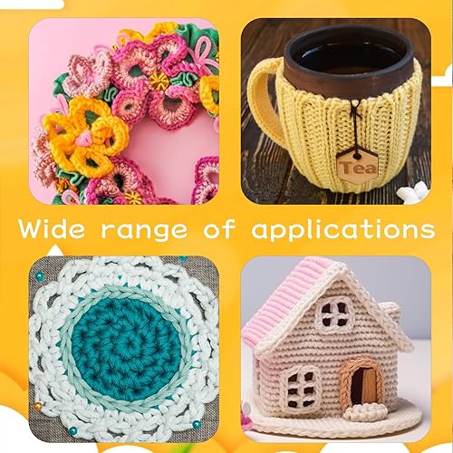 Miniatura 19 de UzecPk Juego de 59 agujas de hilo, kit de agujas de zurcer, kit de agujas romas de ojo grande con aguja de tejer de tapiz doblado, aguja de tejer