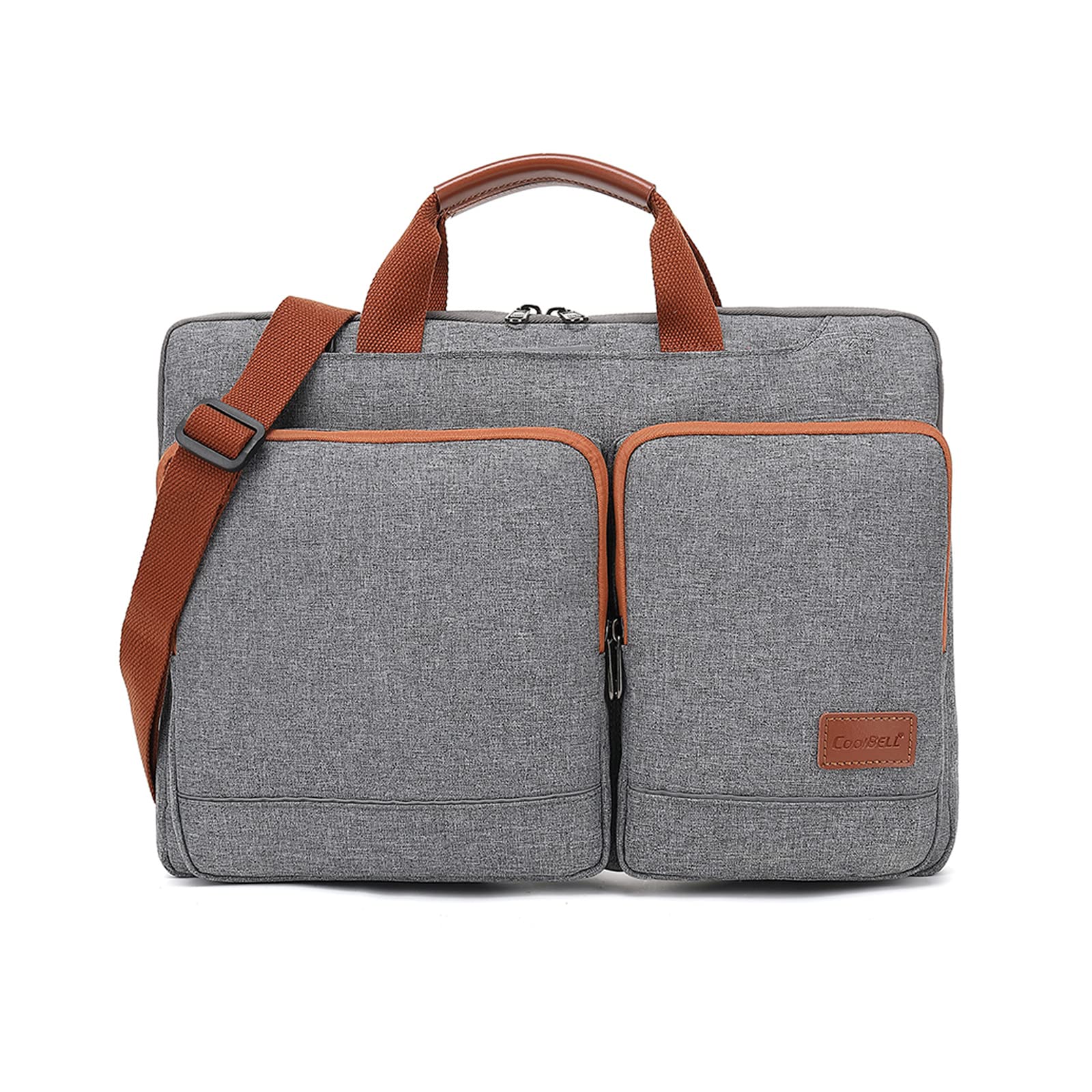 FANDARE Bandoleras y Bolsas Mensajero para portátiles y netbooks Maletín Portatil 15.6 Pulgadas Bolsa de Hombro Portadocumentos Bolsas para Colegio Viajar Trabajo Negocio Messenger Bag Gris