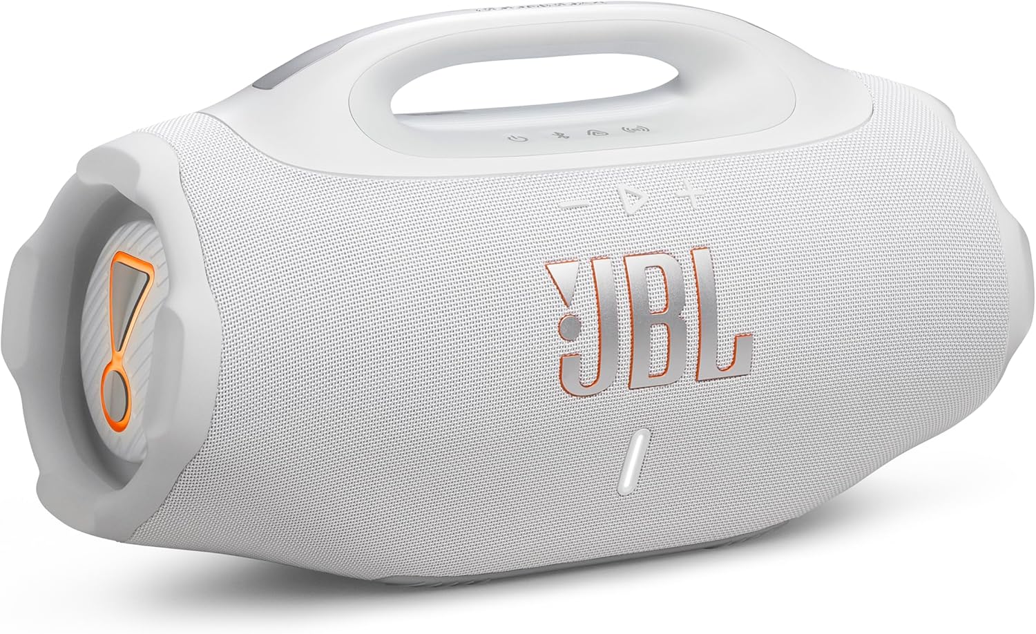 JBL Boombox 4 - Most Powerful JBL Portable Waterproof Speaker with Massive JBL Pro Sound, Up to 34 Hours of Playtime, & Multi-Speaker Connection by Auracast™ (White)