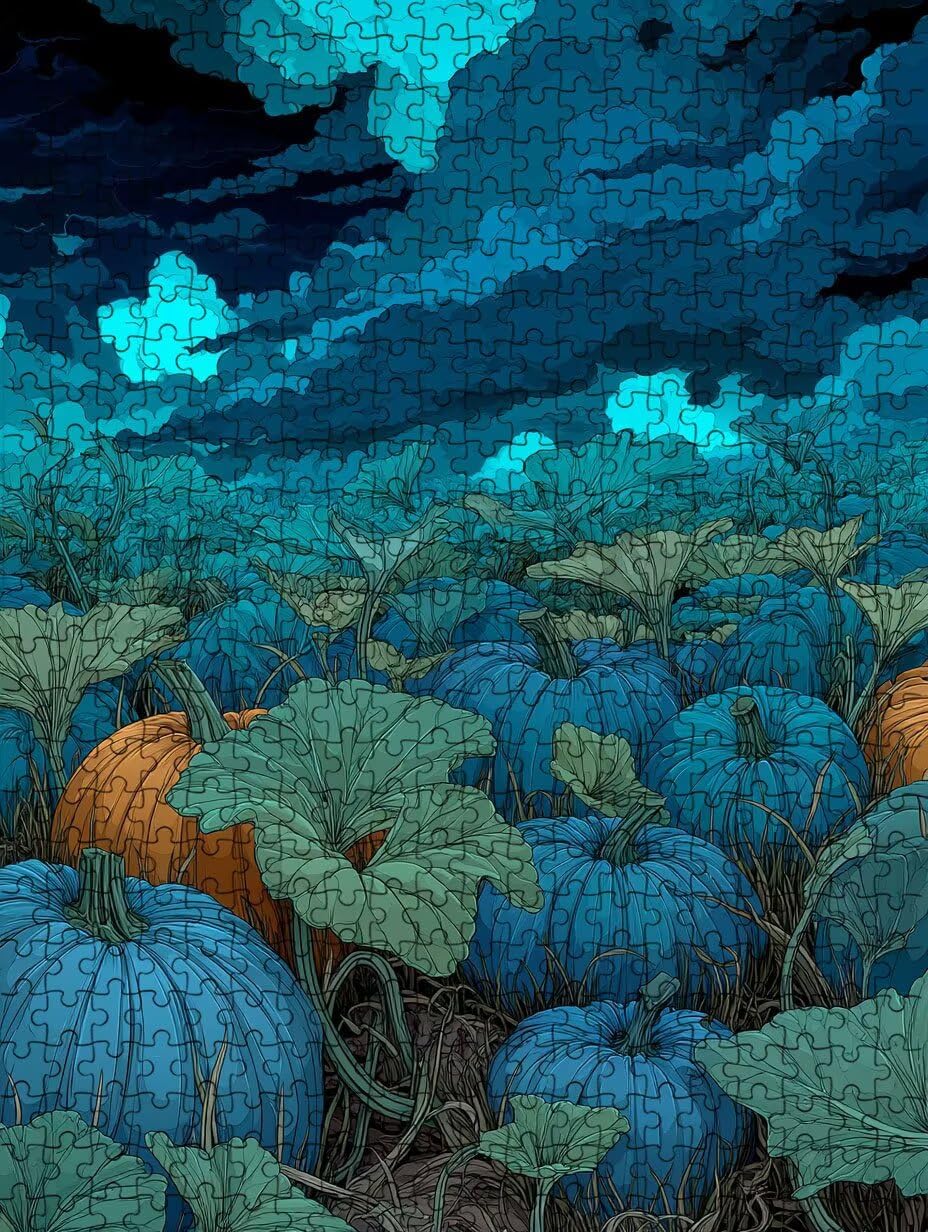 Puzzle 2000 Teile, Blauer KüRbis Puzzle Erwachsene 2000, Klassische Puzzles, Puzzlespiele für Die Ganze Familie, Mit Schöner Verpackung, Dekoration Puzzles und Geschenke FNKL3-629