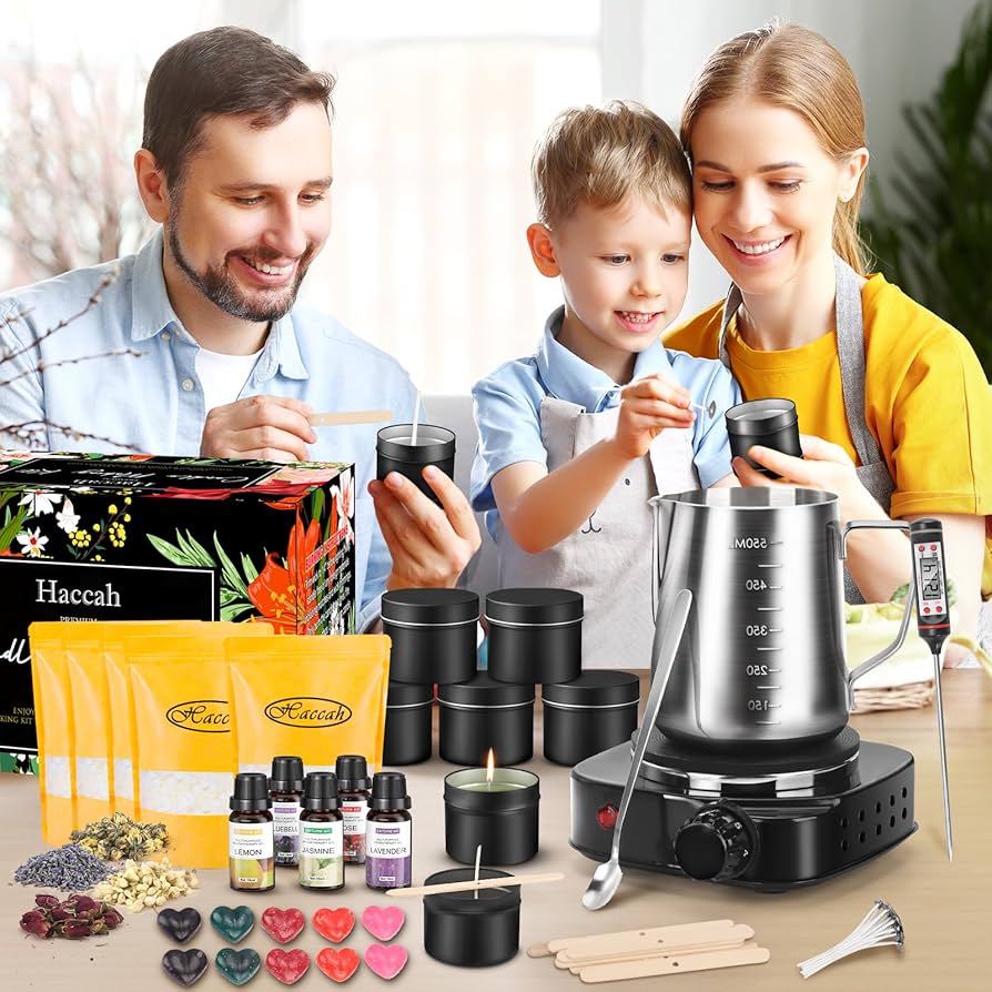 Complete Candle Making Kit with Wax Melter, Making Supplies,DIY