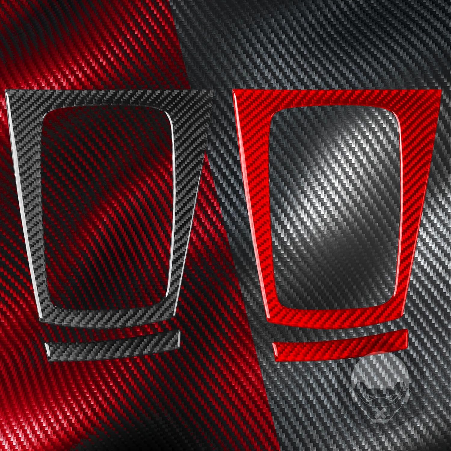 NVCNX Real Premium Carbon Fiber Compatible with Ford Fiesta 2011 2012 2013 2014 2015 2016 2017 2018 2019 S SE ST Titanium Car Center Console Gear Shift Panel ​Cover Interior Trim Accessories Red