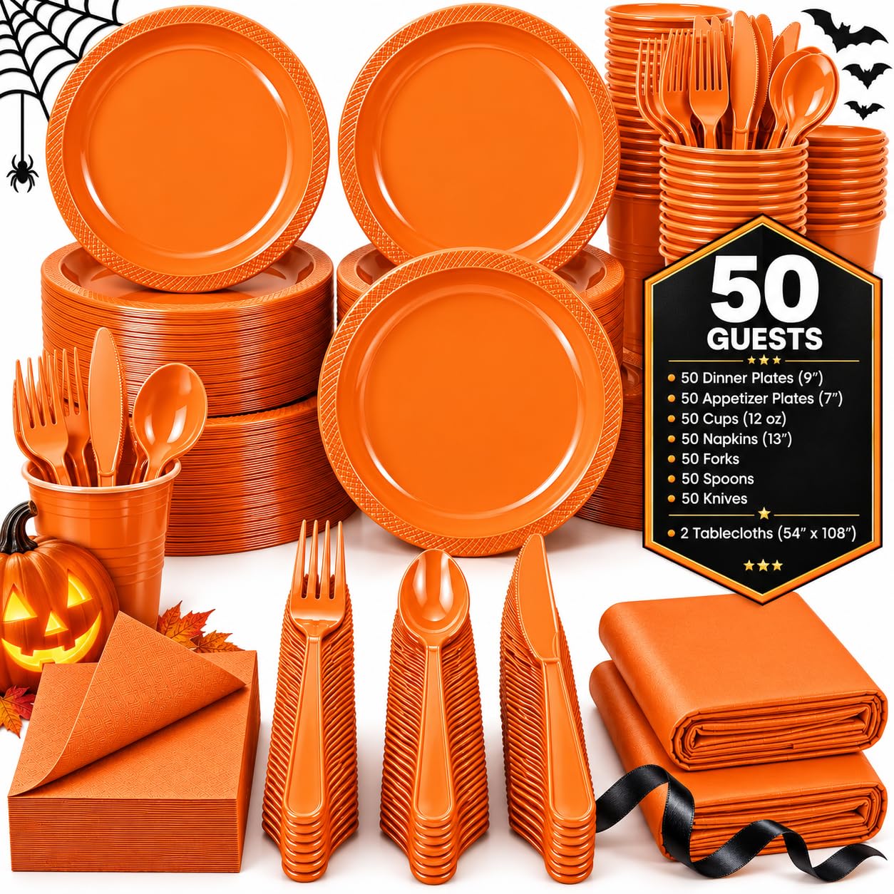 Tinybee 352 Piece Disposable Plates Set - Serves 50 -12