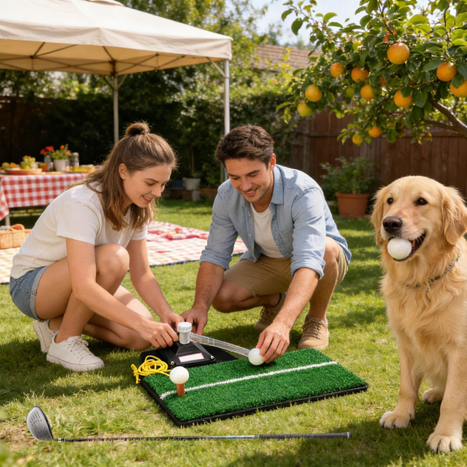 Trener Swingu Golfowego Sprzęt Do Ćwiczeń Z Regulowaną Wysokością | Zestaw do Treningu Uderzeń Golfowych Dla Mężczyzn Kobiet Graczy Hobbystów Męża Dziadka Chłopaka Rodziny