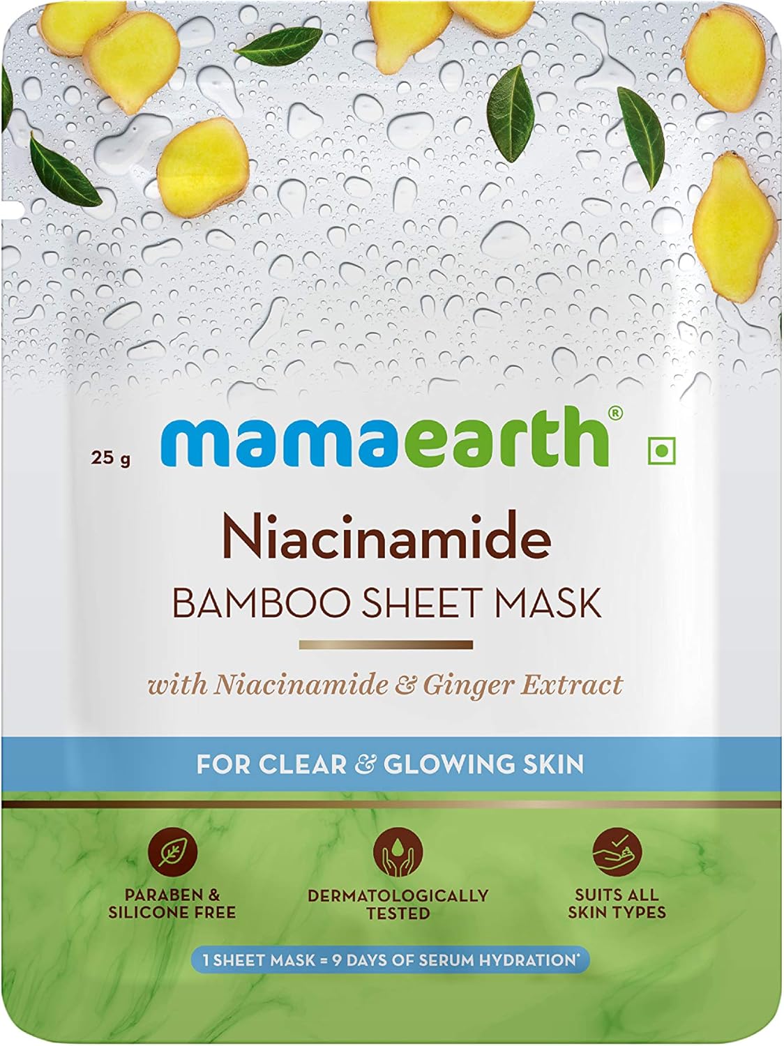 Mamaearth Niacinamide Bamboo Sheet Mask for Clear & Glowing Skin Buy