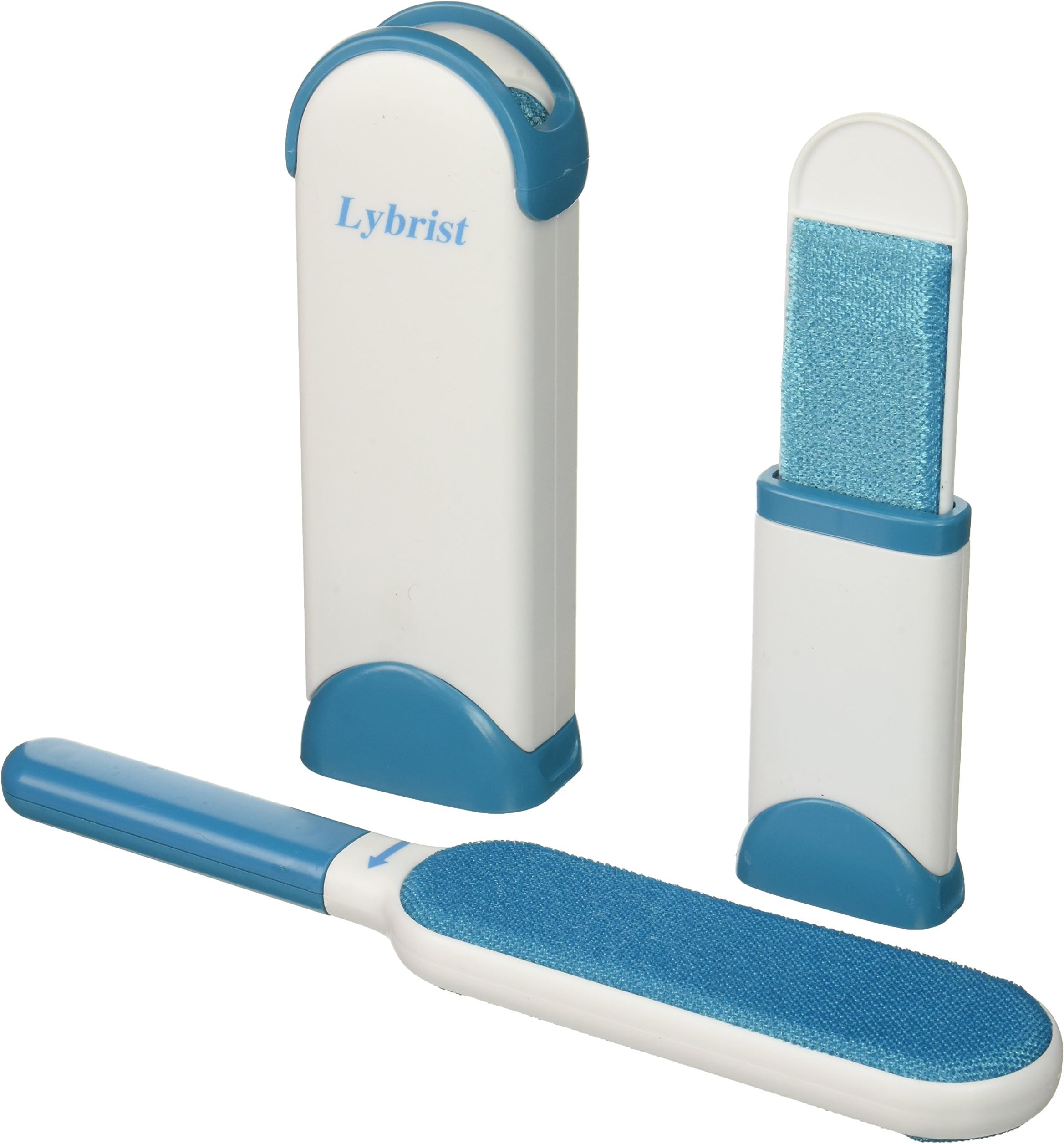 Premium Pet Fur and Lint Remover with Self-Cleaning Base, Double-Sided Brush Removes Dog and Cat Hair from Clothes and Furniture